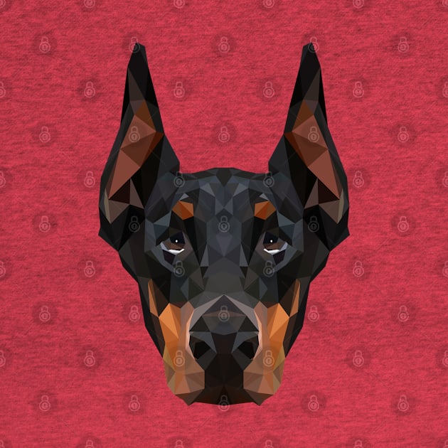 Dobermann Low Poly Art by TheLowPolyArtist